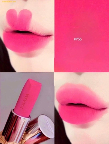 Son Lì Prada Monochrome Hyper Matte Lipstick P55 Fuxia Màu Hồng Cánh Sen