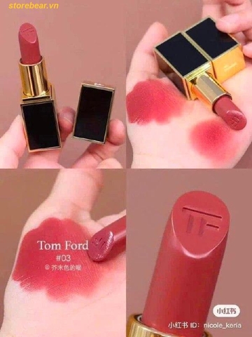 Son Tom Ford Lip Color, Shade #03 Hồng Nâu (Mini Fullbox)