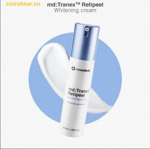 Kem Dưỡng Md:Ceuticals Tranex Retipeel Whitening Cream Hỗ Trợ Làm Trắng, Đều Màu Da & Loại Bỏ Tăng Sắc Tố 50ml