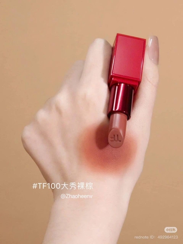 Son Tom Ford Lip Color Matte Limited Edition 100 Earl Grey Rouge Vỏ Đỏ màu trà sữa