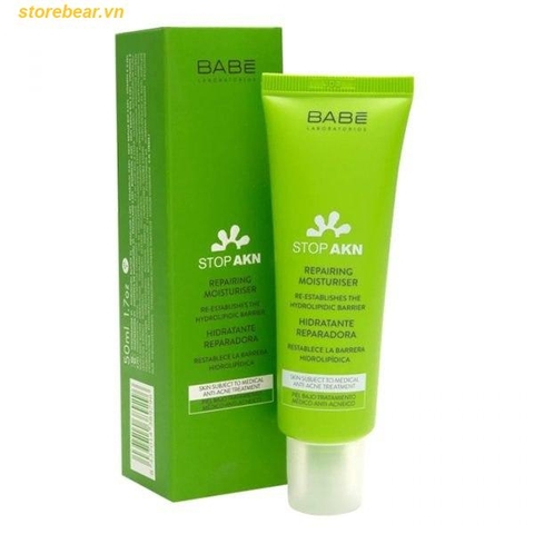 Kem phục hồi ngăn ngừa mụn Babe Stop AKN Repairing Moisturiser 50ml