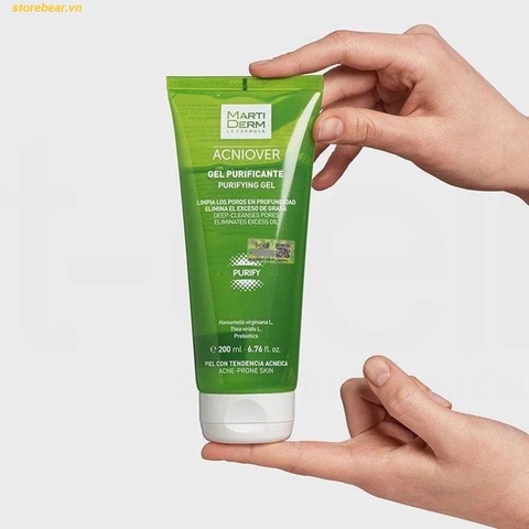 Gel Rửa Mặt Cho Da Dầu Mụn Martiderm Acniover Purifying Gel 200ml