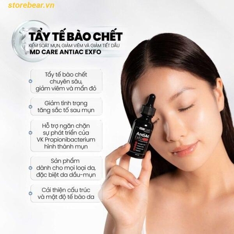 Tẩy Tế Bào Chết Kiểm Soát Mụn, Giảm Viêm Và Giảm Tiết Dầu MD CARE AntiAc Exfo 30ml