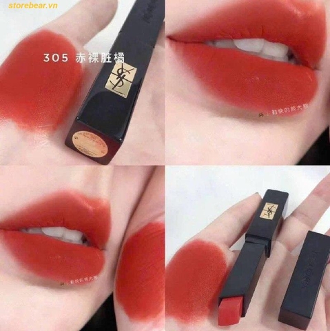 Son Yves Saint Laurent YSL 305 Orange Surge Slim Velvet Radical Unbox