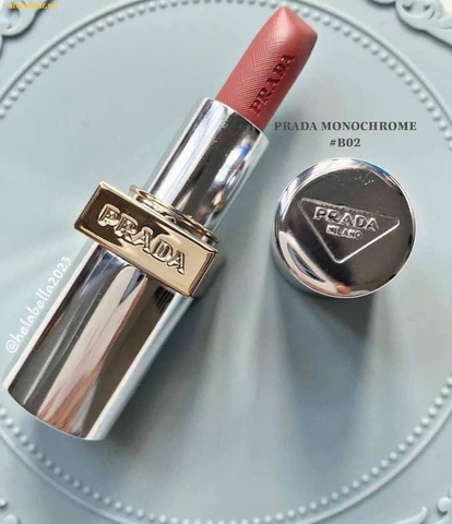 Son Lì Prada Monochrome Hyper Matte Lip B02 Quartz Màu Hồng Đào