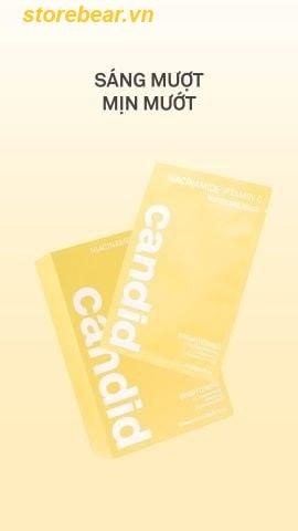 Candid Niaciamide Vitamin C Mask Mặt nạ dưỡng sáng lẻ 1 miếng
