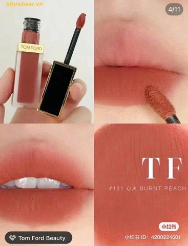 Son Kem Tom Ford Liquid Lip Luxe Matte 131 Burnt Peach - Fullbox