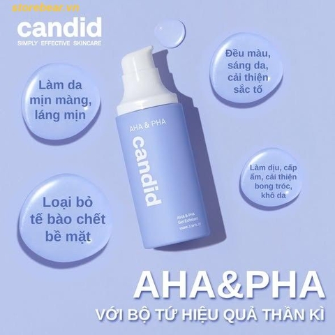 Gel Tẩy Tế Bào Chết Candid AHA/PHA 100ml