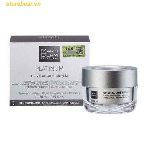 Kem Dưỡng Hỗ Trợ Phục Hồi, Trẻ Hóa Da Martiderm Platinum GF Vital Age Cream Normal/Mixed Skin 50ml