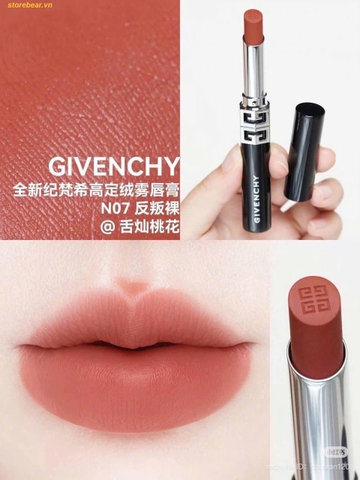 Son Lì Givenchy Le Rouge Velvet Matte Lipstick N07 Enfant Terrible - Fullbox
