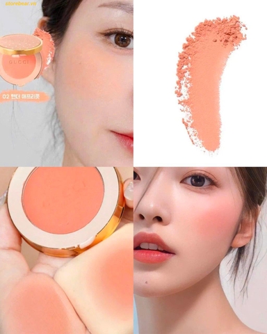 Phấn Má Gucci Blush De Beauté – Tender Apricot 02 Tone Cam Đào