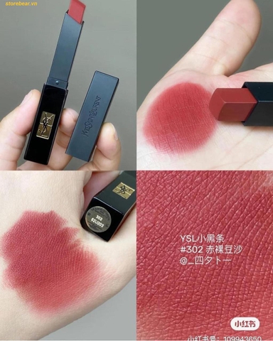 Son YSL The Slim Velvet Radical 302 Brown No Way Back - Màu Hồng Đất