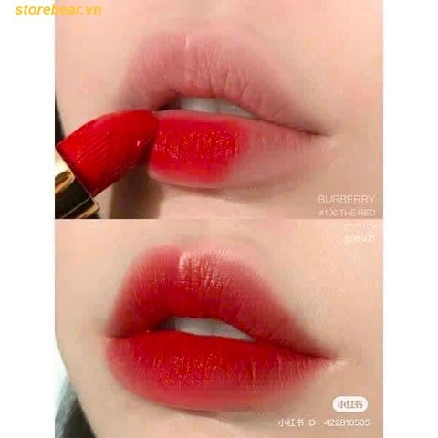 Son Burberry Kisses Matte Lip Colour – 106 The Red - Màu Đỏ Thuần (Size Mini)
