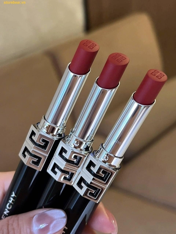 Son Givenchy Le Rouge Velvet Matte Lipstick màu R11 Đỏ Cam Cháy