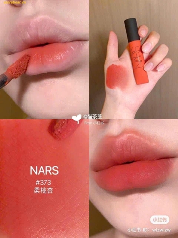 Son Kem Nars Air Matte Lip Color 373 Feisty - Màu Cam Hồng Đào San Hô - fullbox