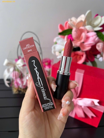 Son Mac Ximal Matte Lipstick 683 Cafe Mocha Matte - Tone Cam Pha Nâu Đất