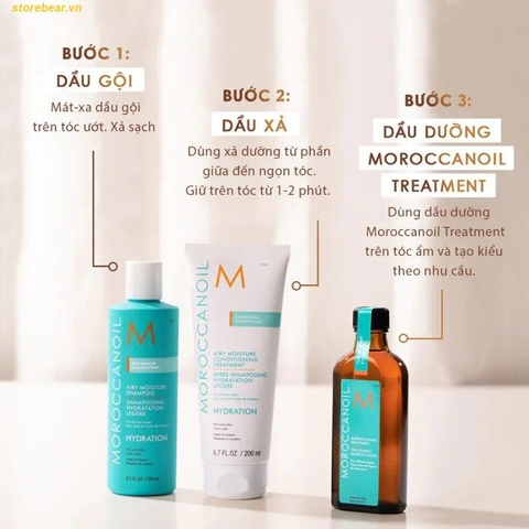Set Chăm Sóc Tóc Moroccanoil Holiday Kit (Dầu Gội & Dầu Xả 70ml + Tinh Dầu 100ml + Túi Da) 4 Món