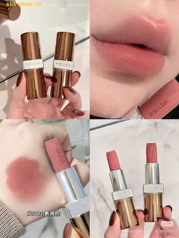 Son Prada Monochrome Soft Matte Lipstick Shade B101 Hồng Nude - Fullbox
