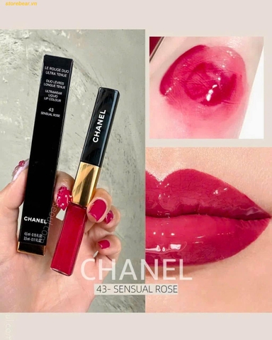 Son Kem Chanel Le Rouge Duo Ultra Tenue Ultrawear Liquid Lip Colour 43 Sensual Rose – Màu Hồng Trầm