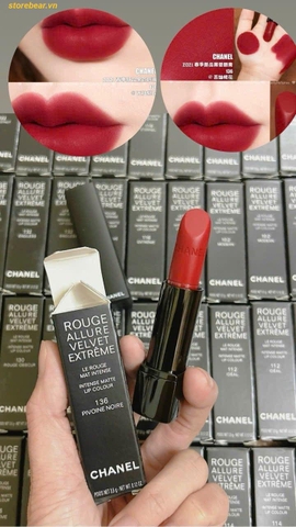 Son Chanel Velvet Extreme 136 Màu Đỏ Thuần - Fullbox