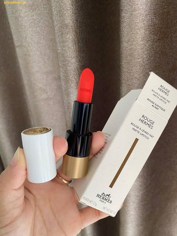 Son Hermes 46 Rouge Exotique màu hồng cam san hô