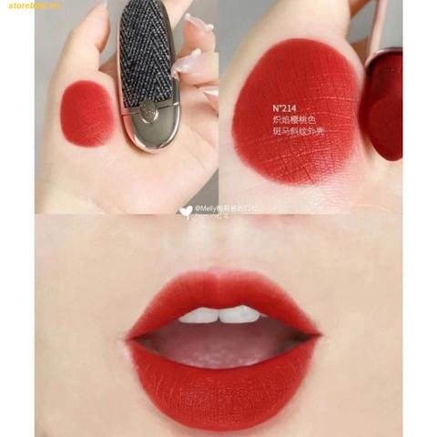 Son Guerlain Rouge G Velvet Refill 214 Le Rouge Kiss Màu Đỏ Cam