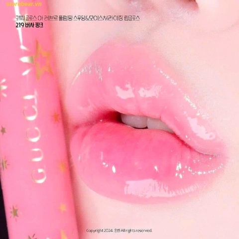 Son Dưỡng Gucci 219 Bertha Pink hồng baby - Gloss À Lèvres Lip Gloss