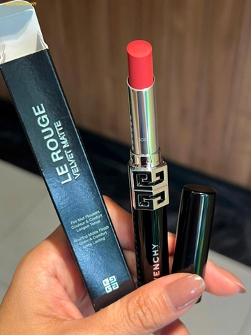 Son Givenchy Le Rouge Interdit Intense Silk Velvet Matte Lipstick P227 – Hồng Tươi