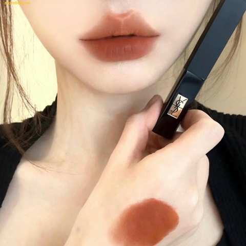 Son YSL Rouge Pur Couture The Slim 321 Fervent Maroon - Màu Cam Nâu Đất