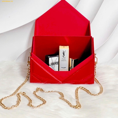 Set Quà YSL Limited (Son YSL Mini shade RM + Nước hoa YSL Libre + Serum YSL Pure Shots + Túi YSL đỏ)