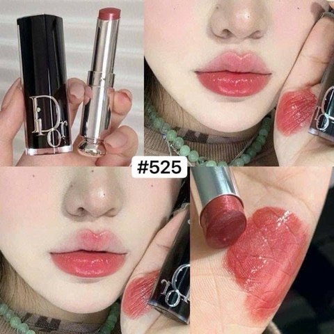 Son Dior ADDICT Shine 525 Màu Hồng Đào Chérie