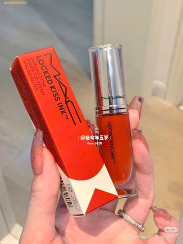 Son Kem MAC Locked Kiss Ink - Màu 95 Vicious Silky Rose Đỏ Cam