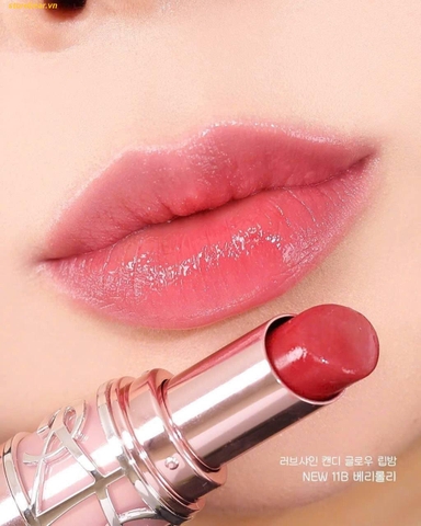 Son Ysl Loveshine Candy Glow Lip 11B Berry Lolly Màu Hồng Dâu
