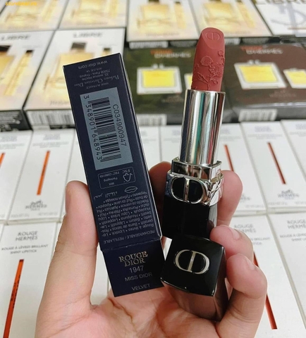 Son Dior Rouge Dior 1947 Miss Dior Velvet Lipstick Màu Đỏ Hồng Đất - Fullbox