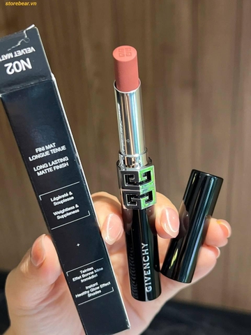 Son Givenchy Le Rouge Velvet Matte New N02 Beige Nu Hồng nude