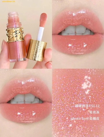 Son Dưỡng Môi YSL Loveshine Plumping Lip Oil Gloss Limited 12 Honey Moon - Fullbox
