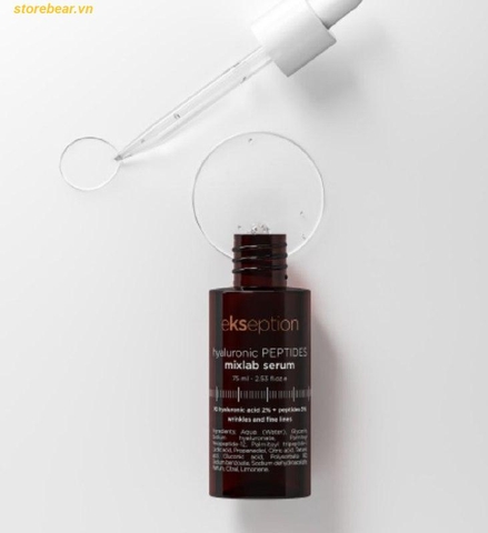 Serum Phục Hồi Chống Lão Hóa – Ekseption Hyaluronic Peptides Mixlab Serum – 75ml - SKU: EKSEPTION-HYALURONIC-PEPTIDES-MIXLAB-75ML