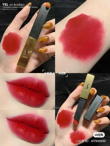 SON YSL THE SLIM VELVET RADICAL MÀU 21 - ĐỎ TƯƠI