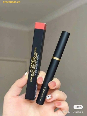 Son MAC Powder Kiss Velvet Blur Slim 886 Marrakesh Mere – Màu Đỏ Nâu