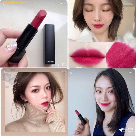 Son CHANEL Rouge Allure Velvet Extreme 114 Màu đỏ raspberry