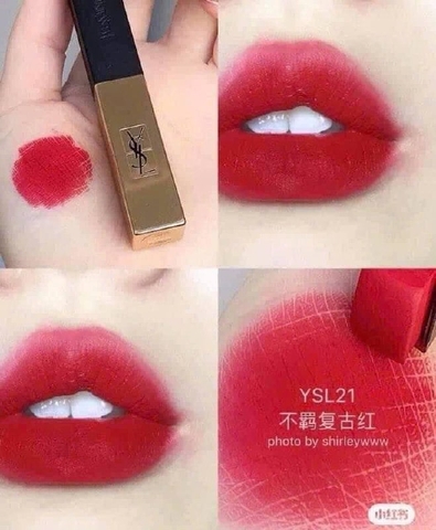 SON YSL THE SLIM VELVET RADICAL MÀU 21 - ĐỎ TƯƠI