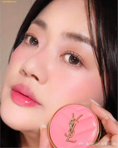 Phấn Má Hồng YSL Make Me Blush 24H - Màu 93 Restless Rose Hồng Nhũ Sáng