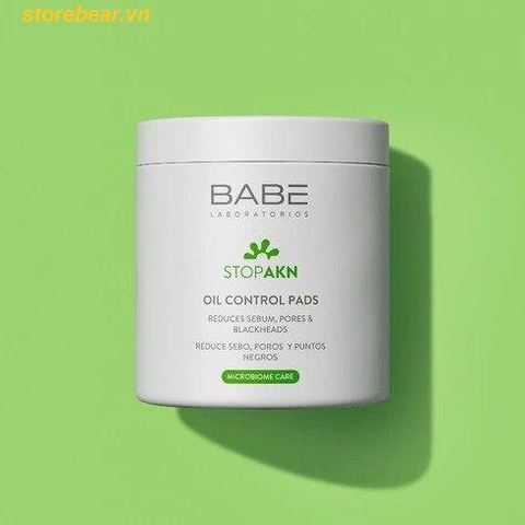 Miếng Pad BABE STOP AKN OIL CONTROL PADS kiểm soát dầu, giảm mụn, cho làn da sạch (60 miếng x 1 hộp)