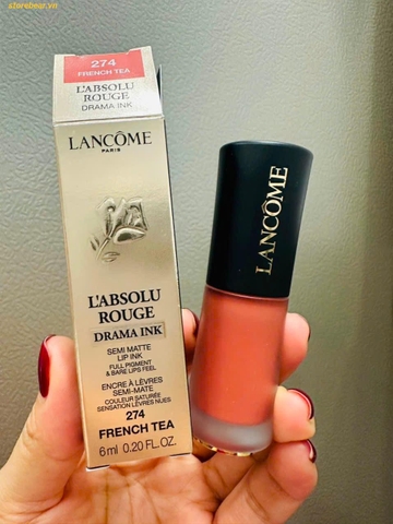 Son Kem Lancome L'Absolu Rouge Drama Ink Semi Matte 274 French Nude - Fullbox