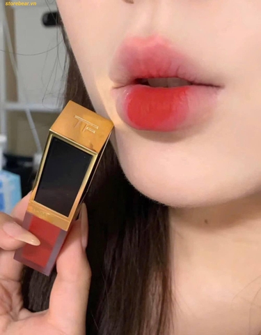 Son Kem Tom Ford Liquid Lip Luxe Matte 129 - Màu Đỏ Cam Đào