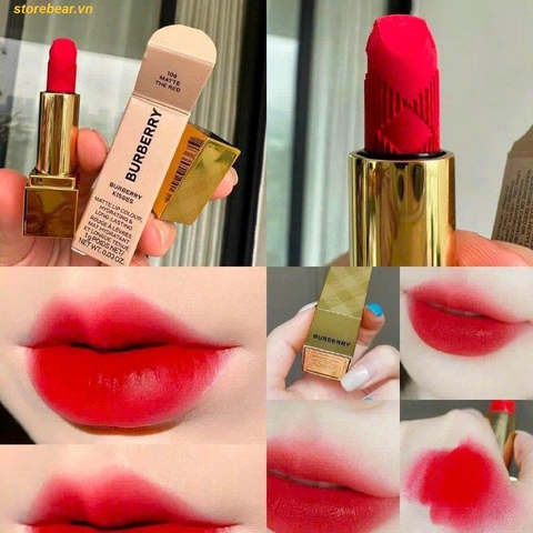 Son Burberry Kisses Matte Lip Colour – 106 The Red - Màu Đỏ Thuần (Size Mini)