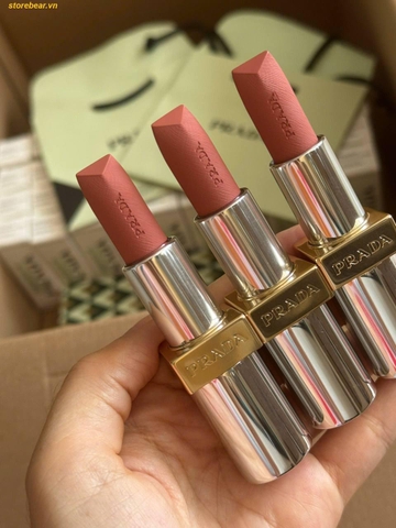 Son PRADA Monochrome Hyper Matte Lipstick P60 Brick Pink hồng cam nude