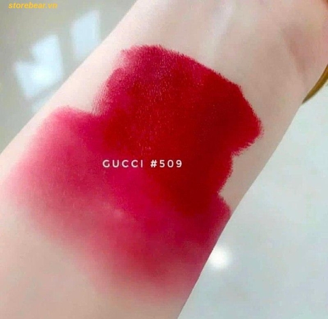 Son Gucci Rouge À Lèvres Mat Limited Vỏ Đỏ 509 Janie Scarlet - màu đỏ lạnh
