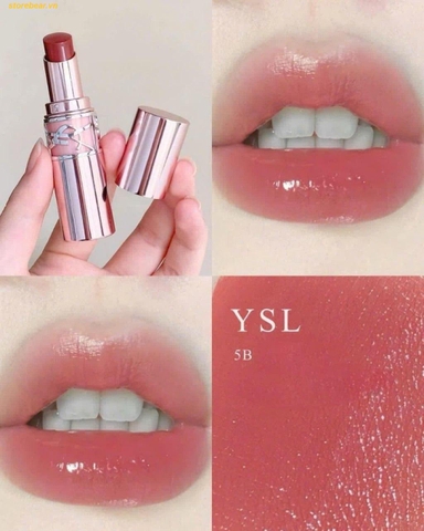 Son Dưỡng YSL Loveshine Candy Glow 5B Nude Crush Đỏ Hồng Đất