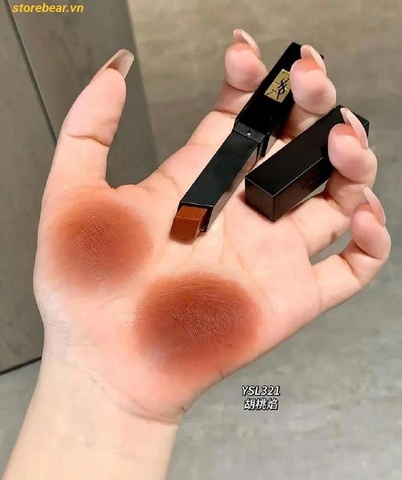 Son YSL Rouge Pur Couture The Slim 321 Fervent Maroon - Màu Cam Nâu Đất